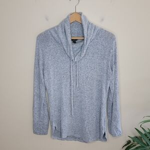 Mix by 41 Hawthorn | Heathered Gray Drawstring Cowl Neck Sweater Size Small